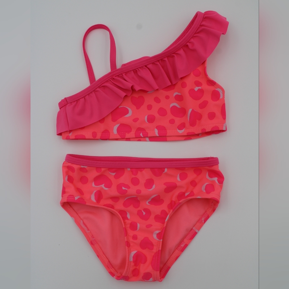 Cat & Jack Girls 3T 2pc Swimsuit – Pink Off-Shoulder